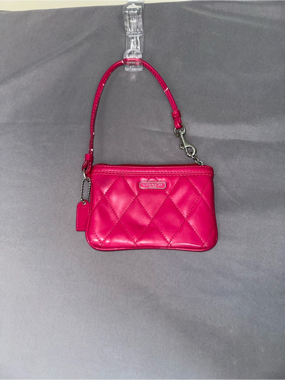Coach Quilted Leather Wristlet - Pink
